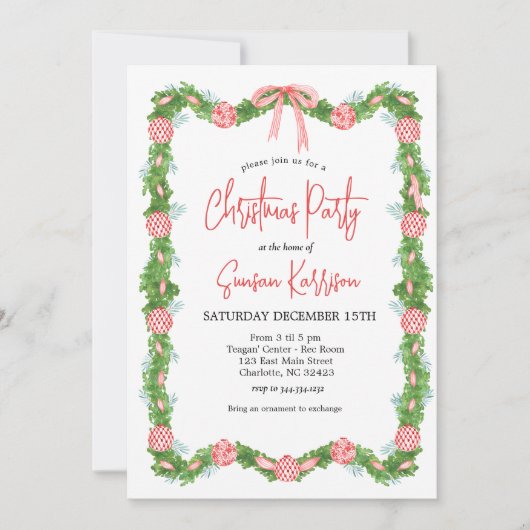 Weihnachts-Party Einladung (Vorderseite)