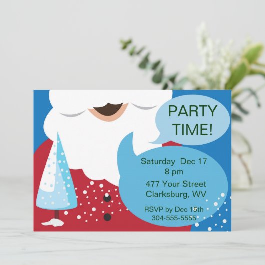 Weihnachts-Party Einladung (Stehend Vorderseite)