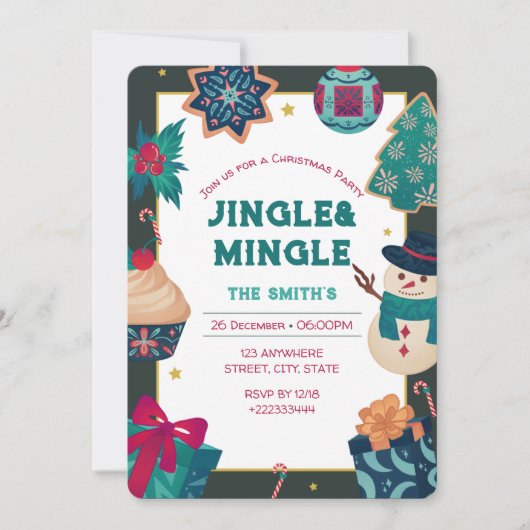 Weihnachts-Party Einladung (Vorderseite)