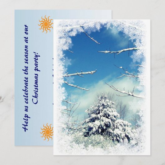 Weihnachts-Party Einladung (Vorne/Hinten)