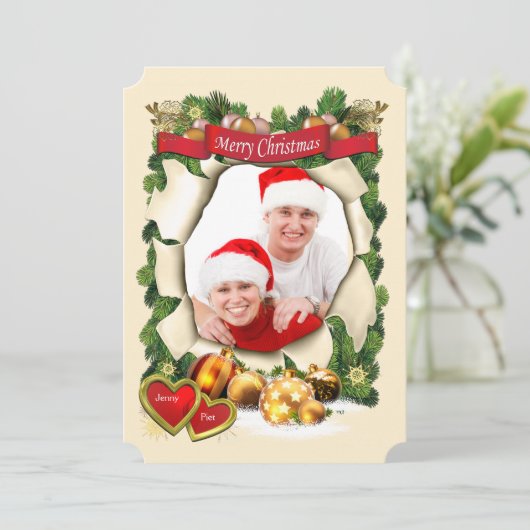 Weihnachts-Party Einladung (Stehend Vorderseite)