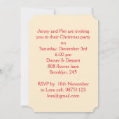 Weihnachts-Party Einladung (Rückseite)