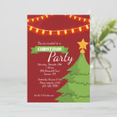 Weihnachts-Party Einladung (Stehend Vorderseite)