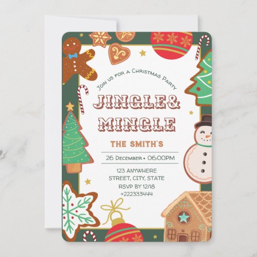 Weihnachts-Party Einladung (Vorderseite)