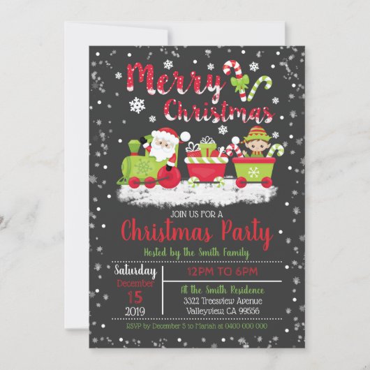 Weihnachts-Party Einladung (Vorderseite)