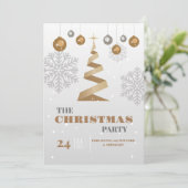 Weihnachts-Party Einladung (Stehend Vorderseite)