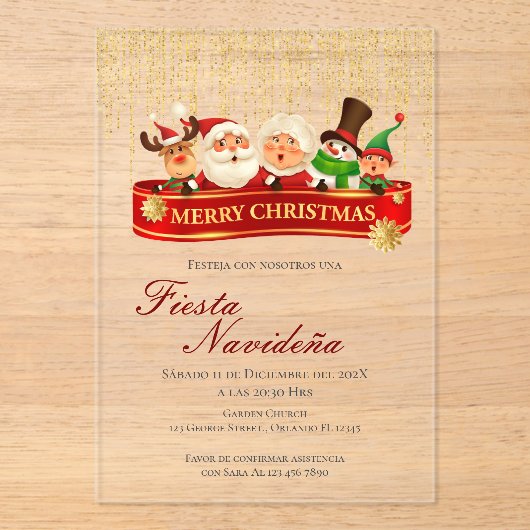 Weihnachts-Party Einladung (Vorderseite)