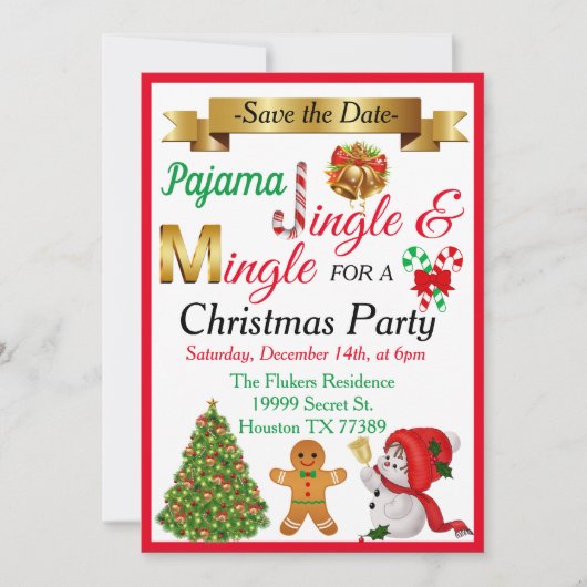 Weihnachts-Party Einladung (Vorderseite)