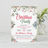 Weihnachts-Party Einladung (Stehend Vorderseite)