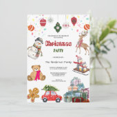 Weihnachts-Party Einladung (Stehend Vorderseite)