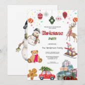 Weihnachts-Party Einladung (Vorne/Hinten)