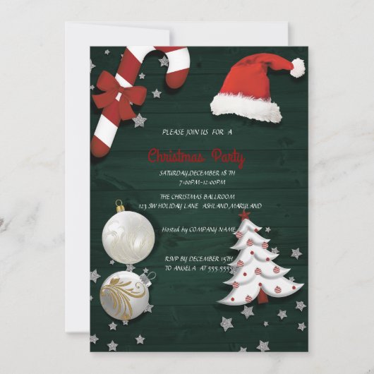 Weihnachts-Party Einladung (Vorderseite)