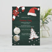 Weihnachts-Party Einladung (Stehend Vorderseite)