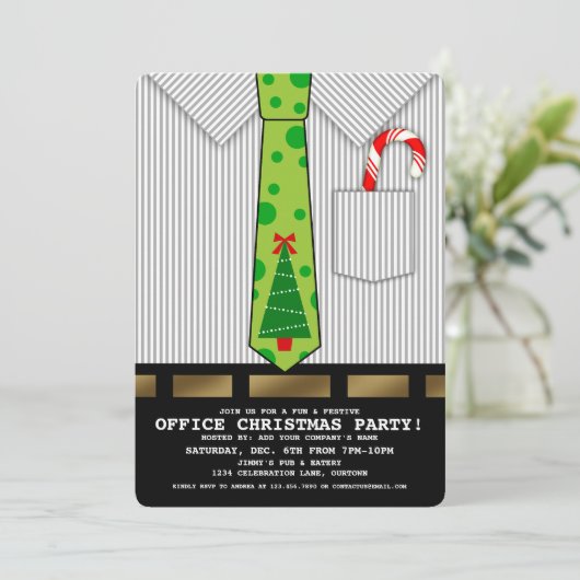 Weihnachts-Party Einladung am Sonntag (Stehend Vorderseite)