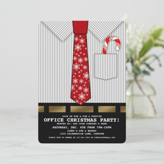 Weihnachts-Party Einladung am Sonntag (Stehend Vorderseite)