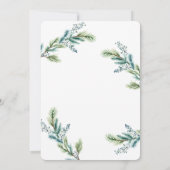 Weihnachts-Party Einladung Boho Spruce und Fir (Rückseite)