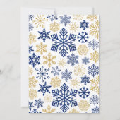 Weihnachts-Party Einladung Chic Snowflakes (Rückseite)