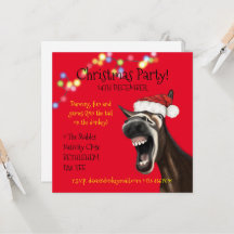 Weihnachts-Party Einladung, Crazy Donkey