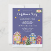 Weihnachts-Party Einladung des Snow Village (Vorderseite)