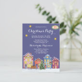 Weihnachts-Party Einladung des Snow Village (Stehend Vorderseite)