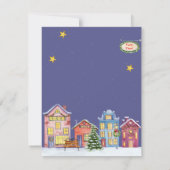 Weihnachts-Party Einladung des Snow Village (Rückseite)
