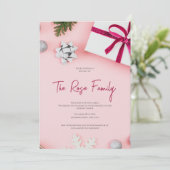 Weihnachts-Party Einladung, Feiertagskarte Einladung (Stehend Vorderseite)