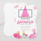 Weihnachts-Party Einladung, Feiertagskarte Einladung (Vorne/Hinten)