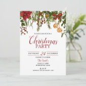 Weihnachts-Party Einladung, Firmenfeier Einladung (Stehend Vorderseite)