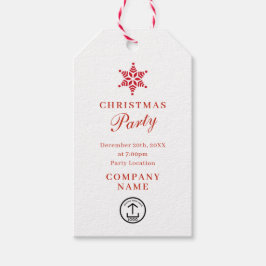 Weihnachts-Party Einladung Firmenlogo Geschenkanhänger