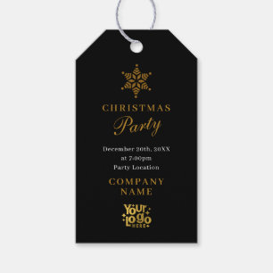 Weihnachts-Party Einladung Firmenlogo Geschenkanhänger