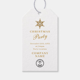 Weihnachts-Party Einladung Firmenlogo Geschenkanhänger