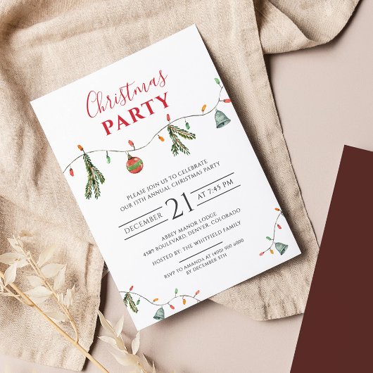 Weihnachts-Party Einladung Flyer