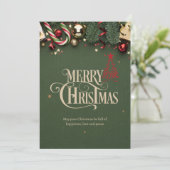 Weihnachts-Party Einladung, frohe Weihnachten Einladung (Stehend Vorderseite)