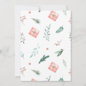 Weihnachts-Party Einladung - Geschenk, Berries, Ho (Rückseite)