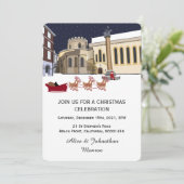 Weihnachts-Party Einladung in London (Stehend Vorderseite)