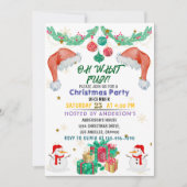 Weihnachts-Party Einladung Kinder Weihnachtsmannmü (Vorderseite)