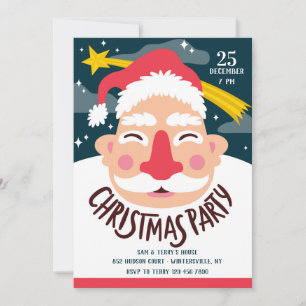 Weihnachts-Party Einladung lächeln