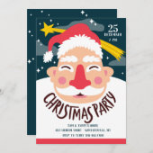 Weihnachts-Party Einladung lächeln (Vorne/Hinten)