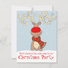 Weihnachts-Party Einladung leuchtet blau