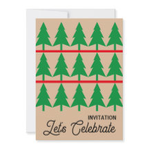 Weihnachts-Party Einladung, Minimalistischer Skand