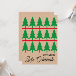 Weihnachts-Party Einladung, Minimalistischer Skand Einladung