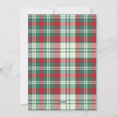 Weihnachts-Party Einladung mit Bow | Gingham (Rückseite)