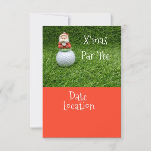 Weihnachts-Party Einladung mit dem Weihnachtsmann (Vorderseite)