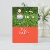 Weihnachts-Party Einladung mit dem Weihnachtsmann (Stehend Vorderseite)