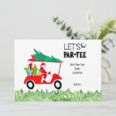 Weihnachts-Party Einladung mit dem Weihnachtsmann (Stehend Vorderseite)