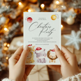 Weihnachts-Party Einladung mit Niedlichen Feiertag