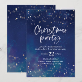 Weihnachts-Party Einladung | Mitternachtssterne