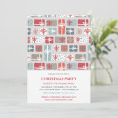 Weihnachts-Party Einladung - Muster (Stehend Vorderseite)