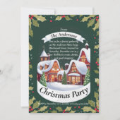 Weihnachts-Party Einladung Niedlich festlich (Vorderseite)