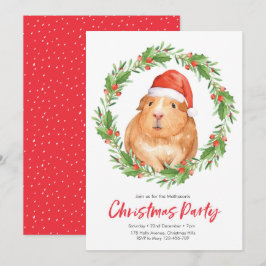 Weihnachts-Party Einladung | niedlicher Hamstersch